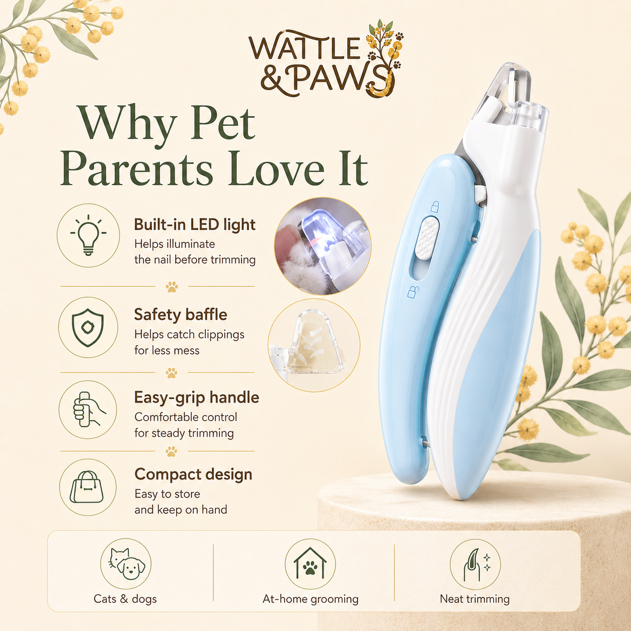Features of the LED pet nail clipper