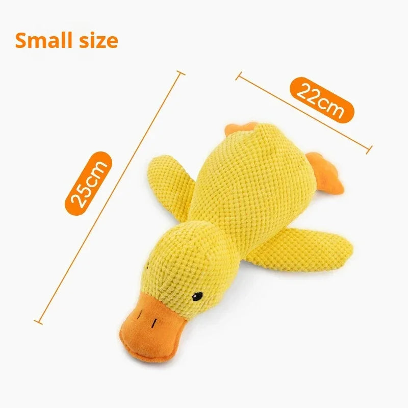 Large squeaky duck plush dog toy