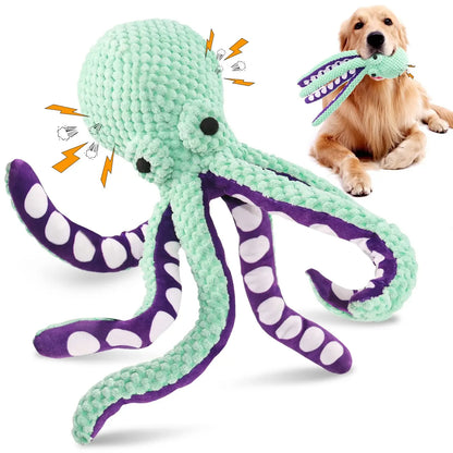 Plush squeaky shell puzzle toy for dogs