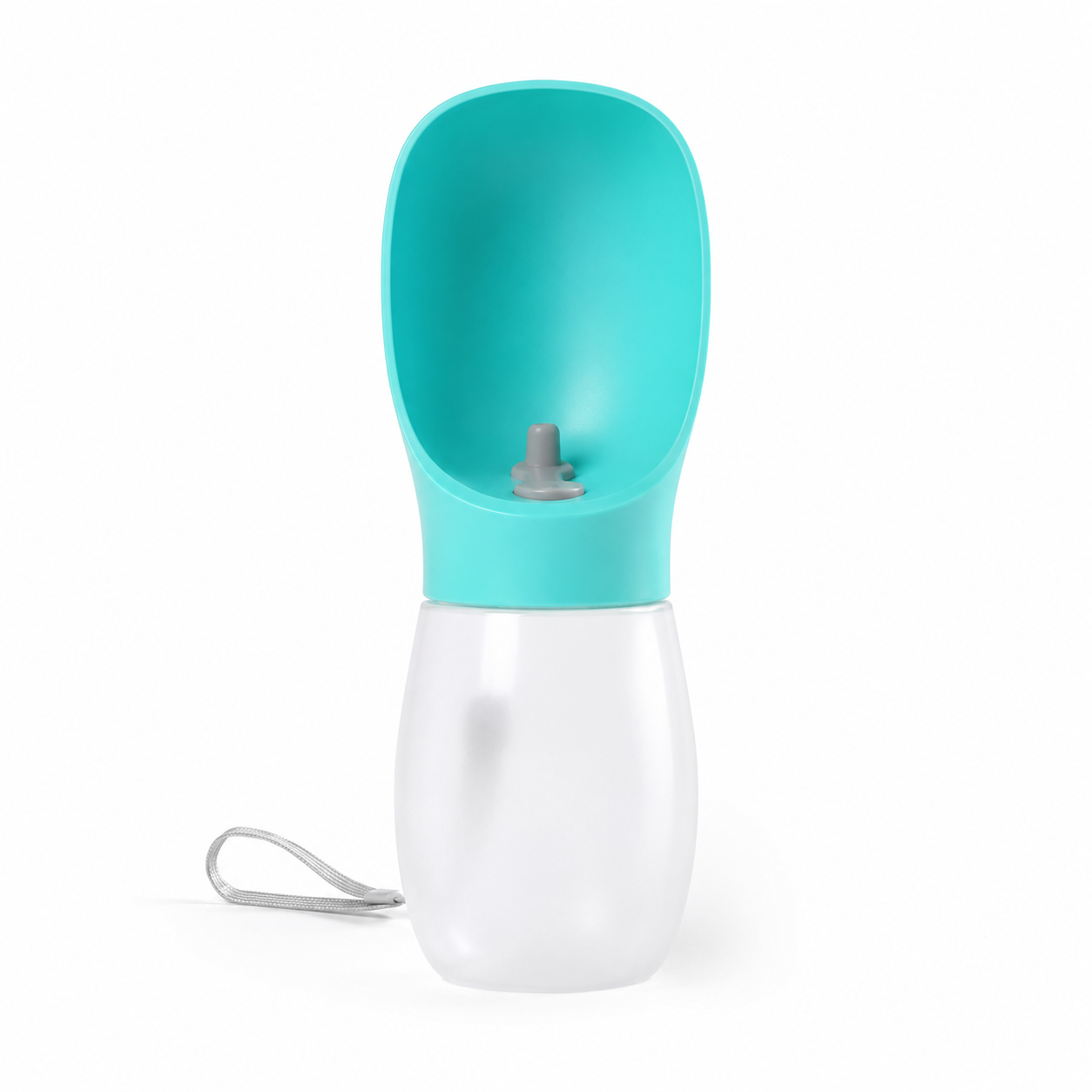 Turquoise 300 mL portable dog water bottle