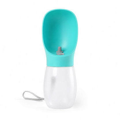 Turquoise 300 mL portable dog water bottle